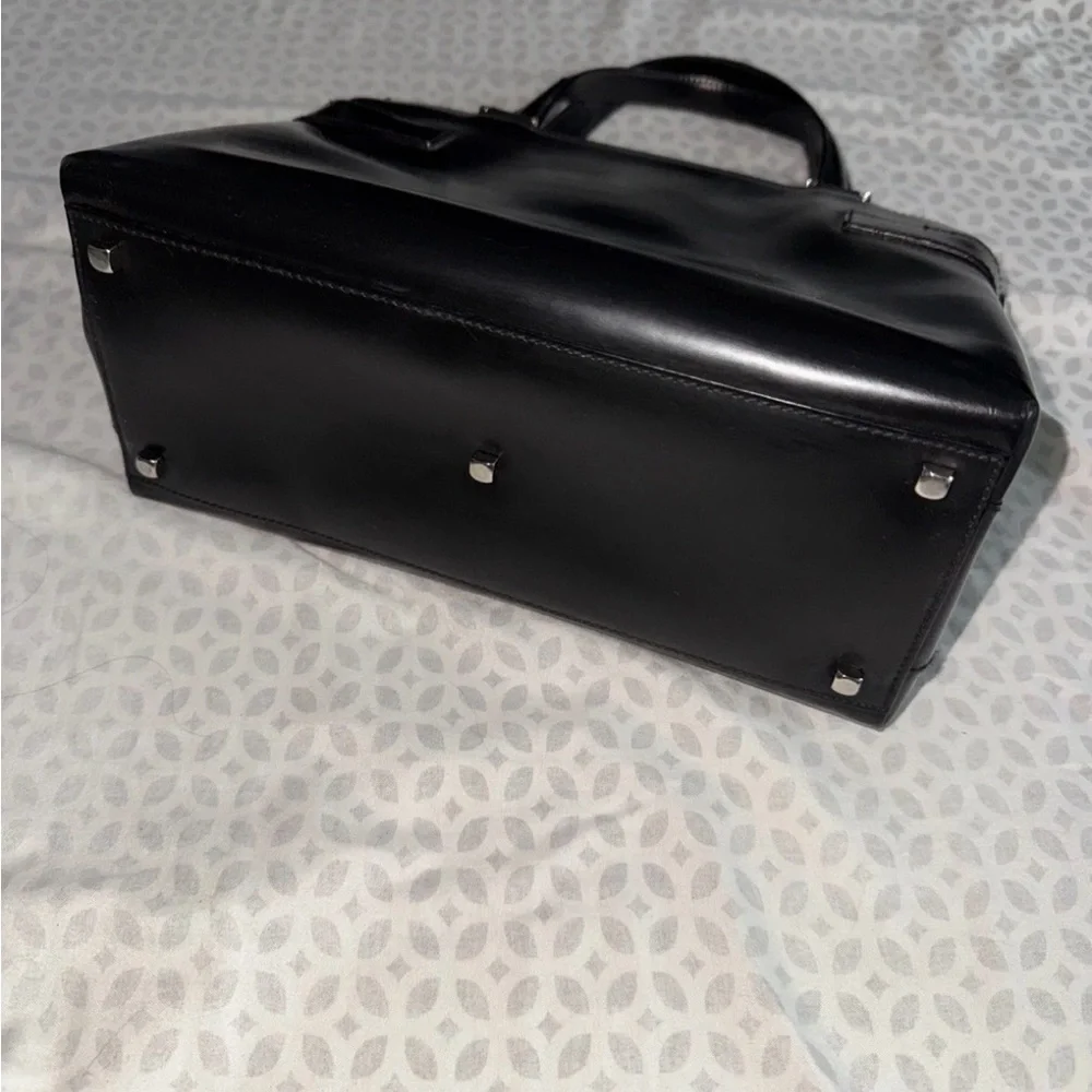Salvatore Ferragamo Wanda Black Satchel with Silver Accents - Picture 6 of 8